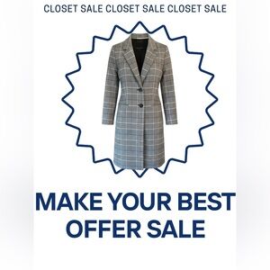 Plaid top coat | size medium | Banana Republic